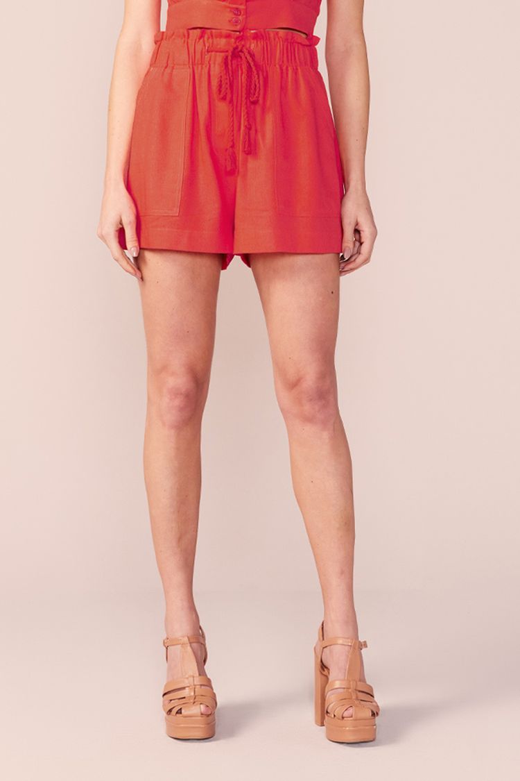 SHORT LINHO CLOCHARD -RED PP - RED - 200762
