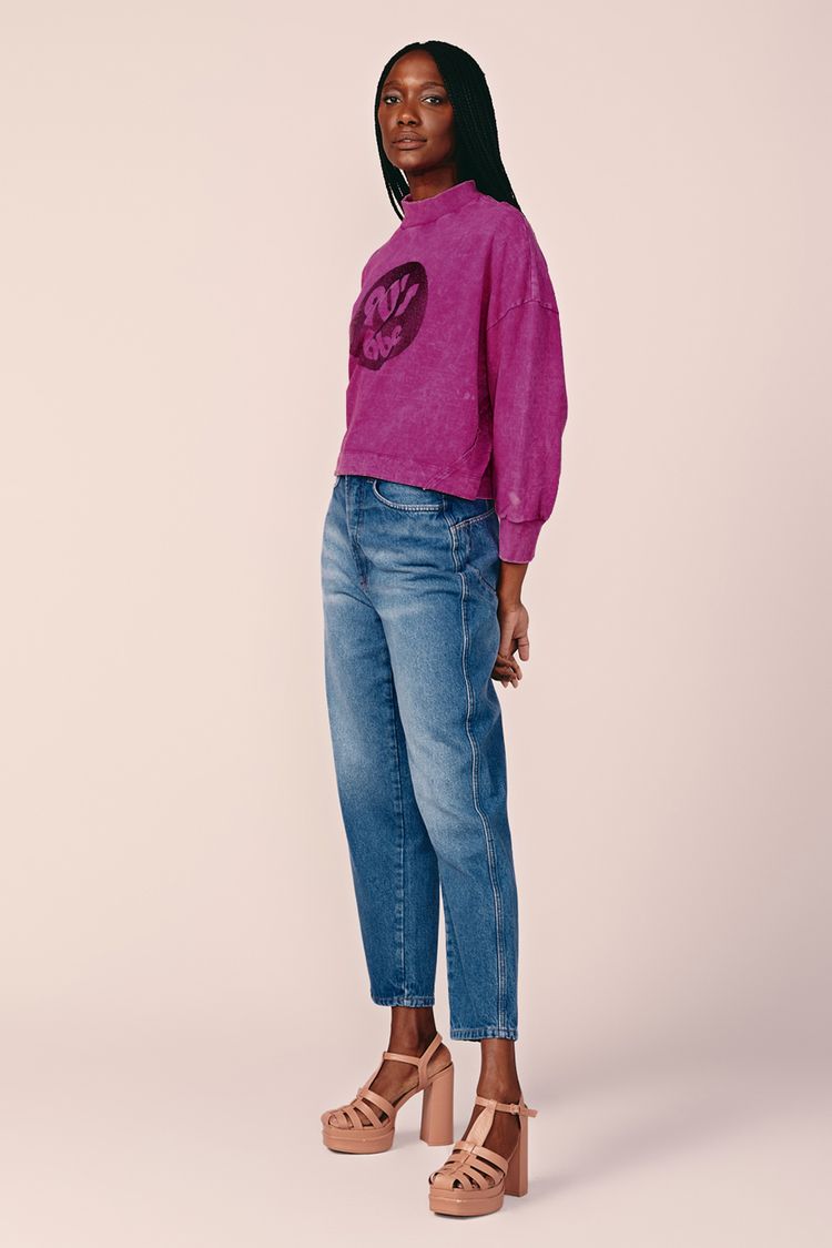 CALÇA JEANS BALLOON -JEANS 34 - JEANS - 201036