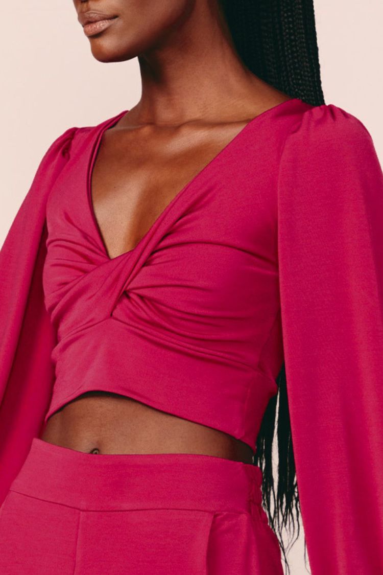 BLUSA CROPPED MOLETOM -CHERRY PP - CHERRY - 201072