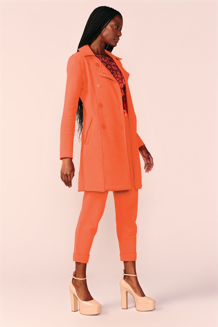 TRENCH COAT MOLETOM -TERRACOTA PP - TERRACOTA - 201122