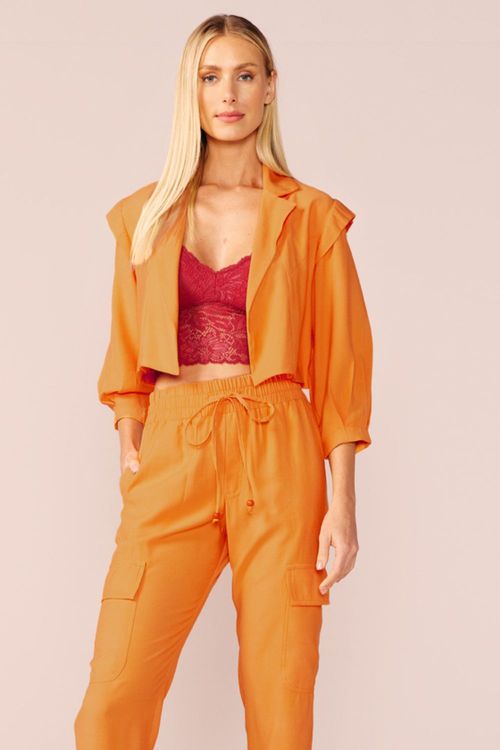 JAQUETA CROPPED -LARANJA