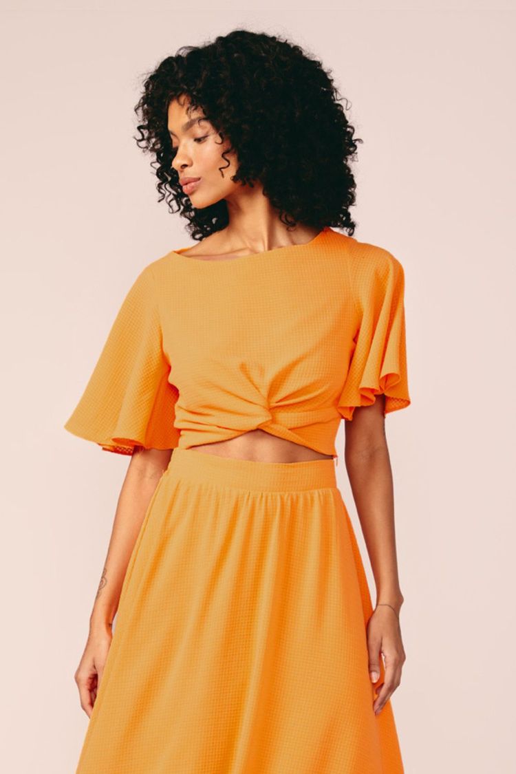 BLUSA MANGA AMPLAS -LARANJA PP - LARANJA - 201940