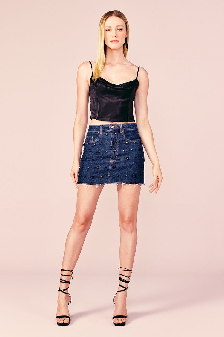CROPPED DEGAGE ESTRUTURADA - PRETO P - PRETO - 203424
