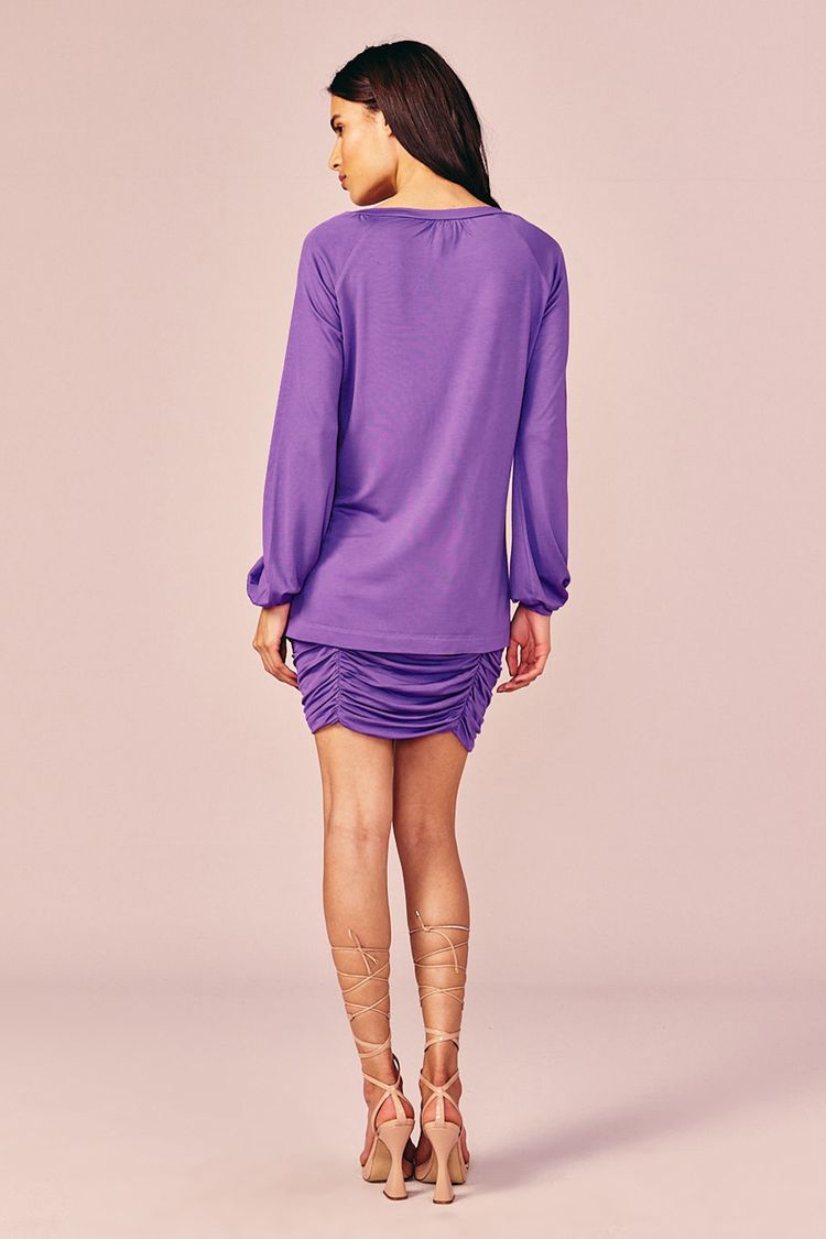MINI SAIA FRANZIDA -PURPLE PP - PURPLE - 204159
