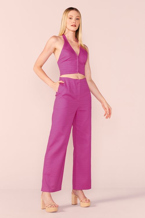 CALCA S/ COS ALFAIATARIA -MAXI PINK