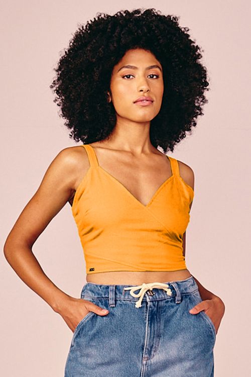 TOP CROPPED LINHO -ORANGE