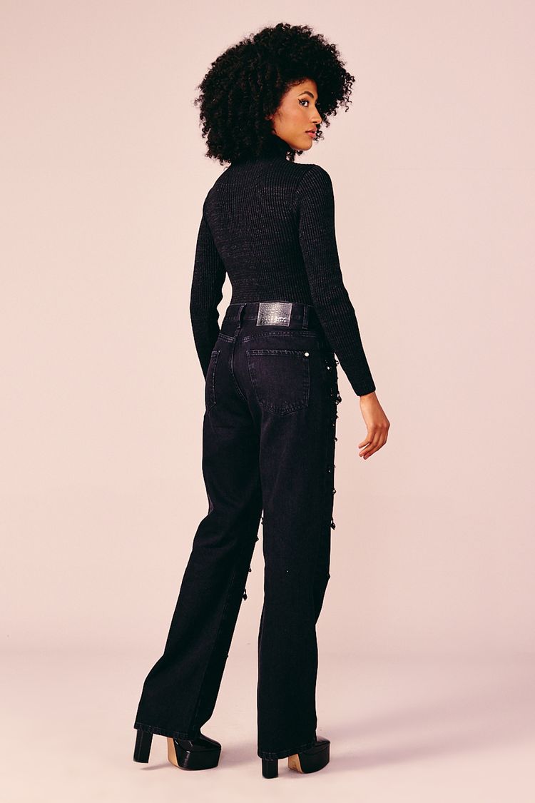 BLUSA TRICOT MANGA LONGA -
PRETO G - PRETO - 209856