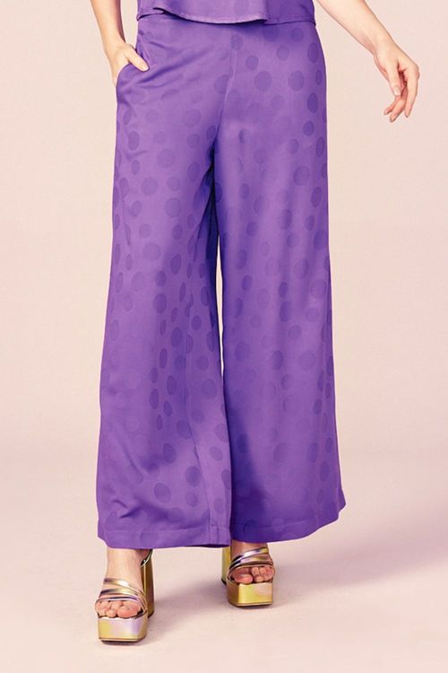 PANTALONA VISCOSE BOLAS -PURPLE