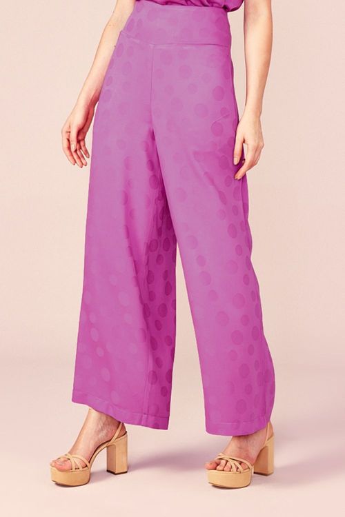 PANTALONA VISCOSE BOLAS -MAXI PINK