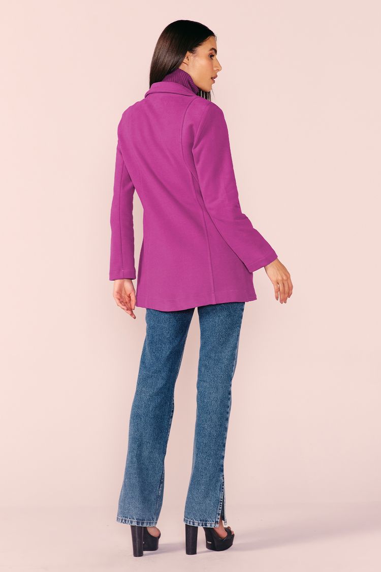 BLAZER MOLETOM ALONGADO -MAXI PINK PP - MAXI PINK - 210459