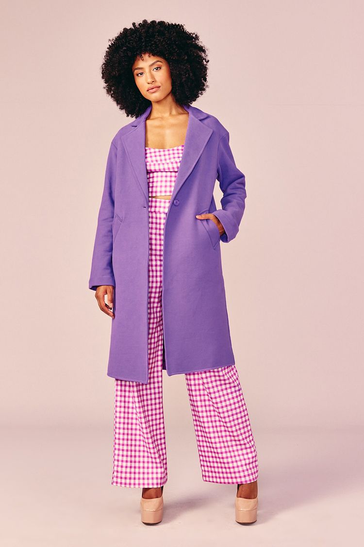 TRENCH 1 BOTÃO -PURPLE M - PURPLE - 211243