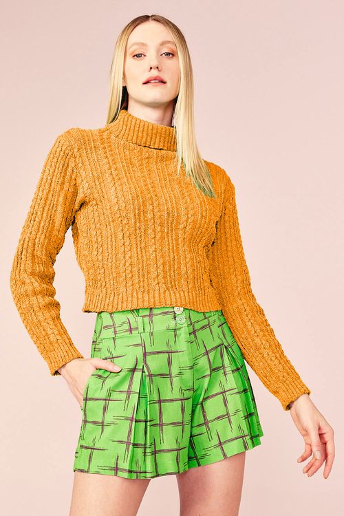 CROPPED TRICOT -ORANGE