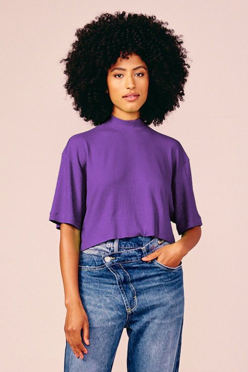 BLUSA RIB AMPLINHA -PURPLE