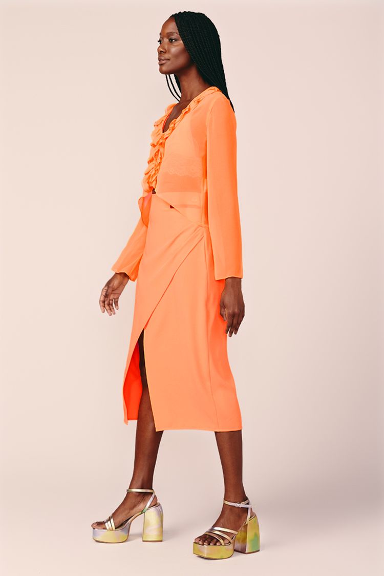 SAIA LAPIS MIDI -LARANJA PP - LARANJA - 213053