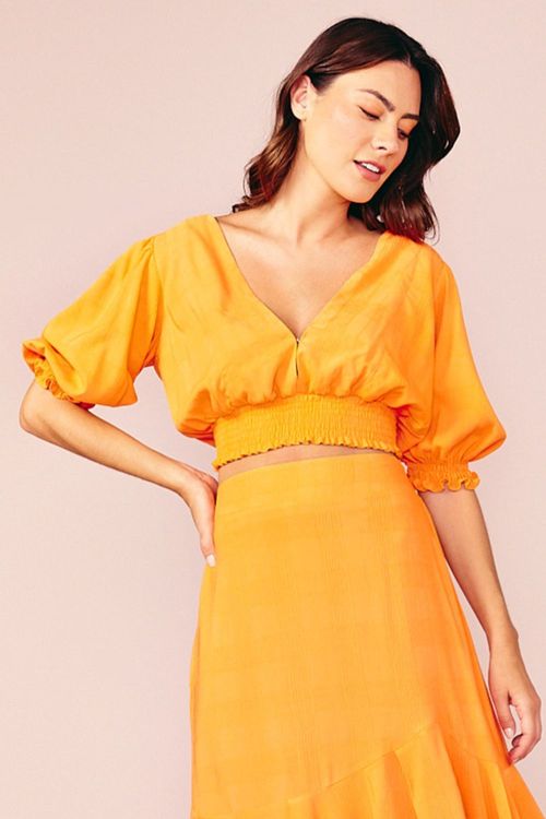 BLUSA COS LASTEX -ORANGE