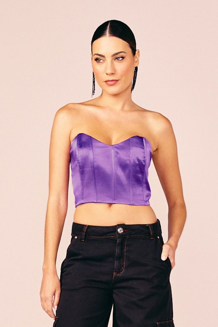 TOP CORSET CETIM -PURPLE PP - PURPLE - 213132