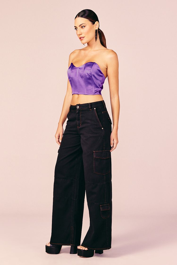 TOP CORSET CETIM -PURPLE PP - PURPLE - 213133
