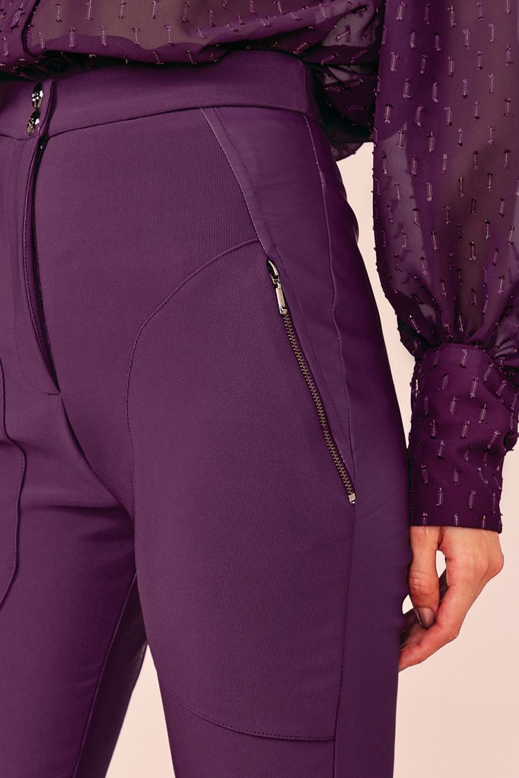CALÇA MIX MALHA -BERINJELA PP - BERINGELA - 213167