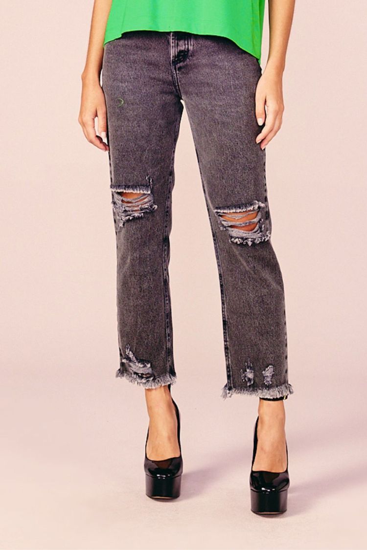CALÇA MOM BLACK -BLACK JEANS 34 - BLACK JEANS - 213425