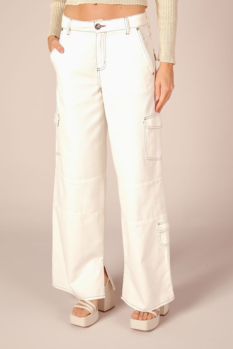 CALÇA SARJA BOLSO ABERTURA -OFF WHITE 42 - OFF WHITE - 213676