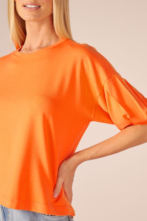 BLUSA MOLETOM BASICA -ORANGE