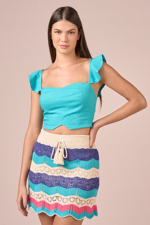 CROPPED LINHO ALCAS BABADO - BEACH