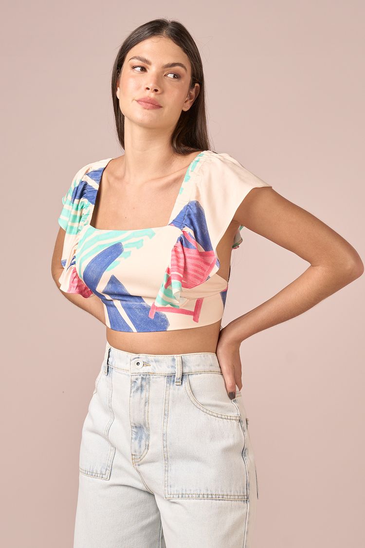 BLUSA MANGA BABADO - EST BEACH LOVERS PP - EST BEACH LOVERS - 217808