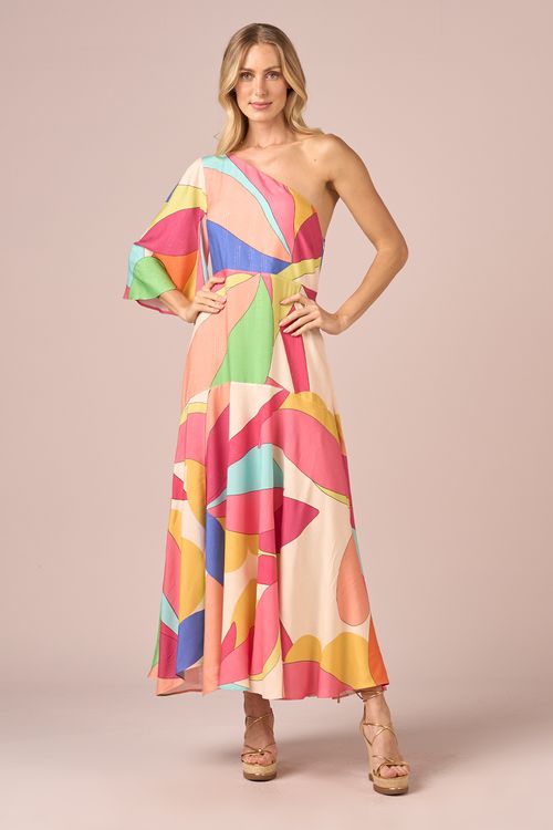 VESTIDO LONGO EST RETRO TROPICAL-EST RETRO TROPICAL