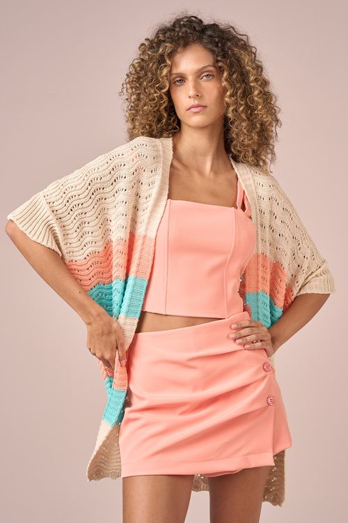 KIMONO ONDAS TRICOT - OFF WHITE