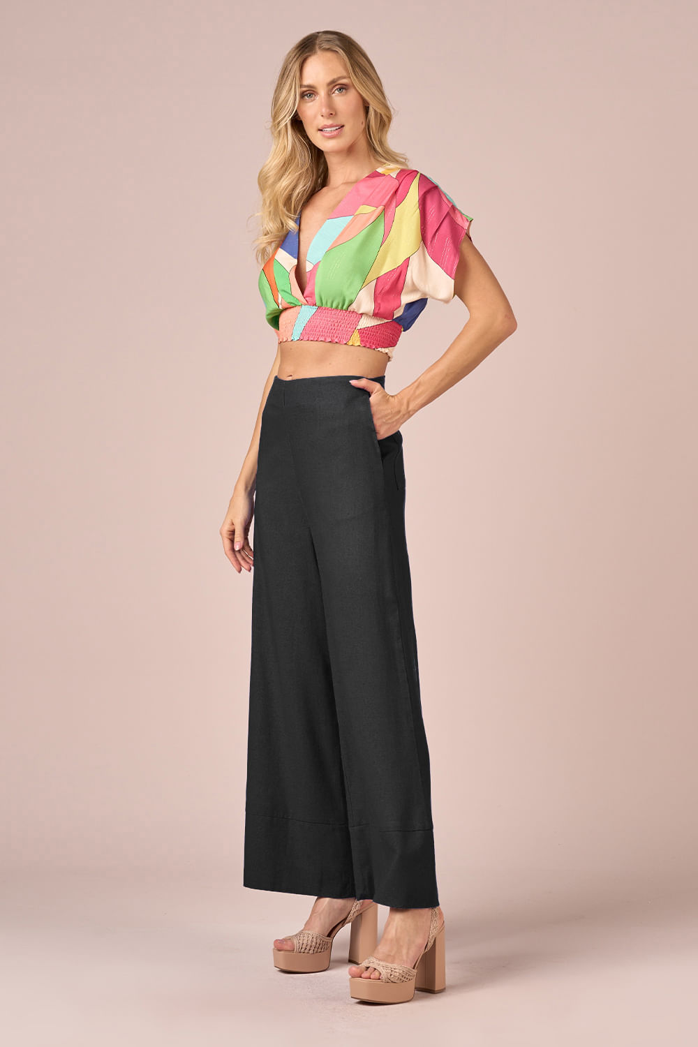 CALCA LINHO S/ COS - PRETO M - PRETO - 222049