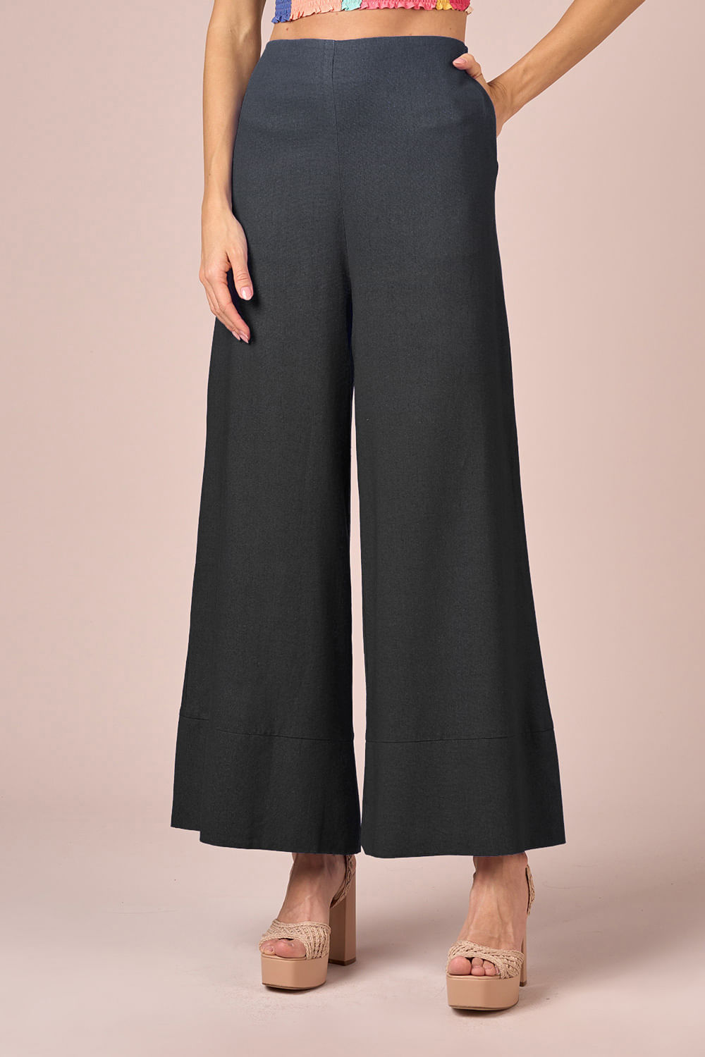 CALCA LINHO S/ COS - PRETO M - PRETO - 222059