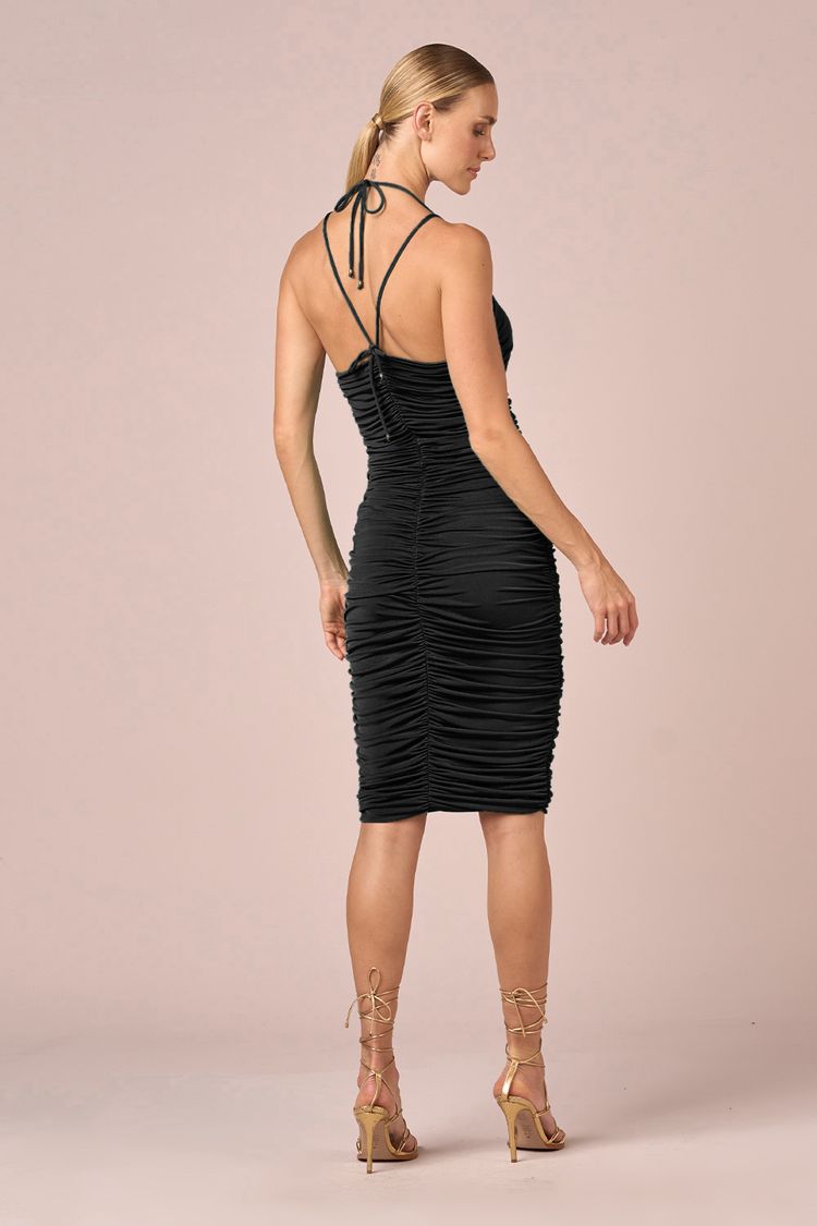 VESTIDO JERSEY FRANZIDO-PRETO PP - PRETO - 222146