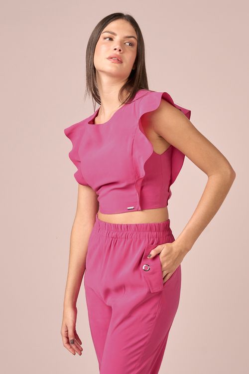 CROPPED AMARRACAO COSTAS - ROSA