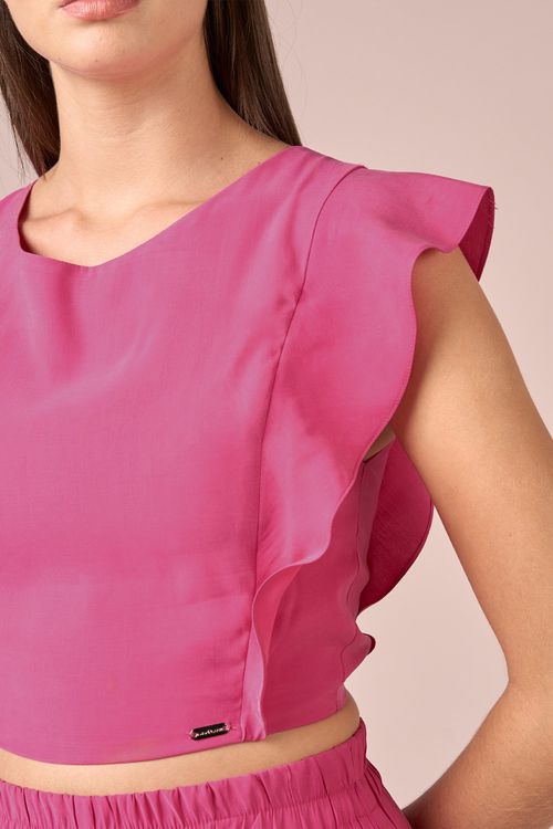 CROPPED AMARRACAO COSTAS - ROSA