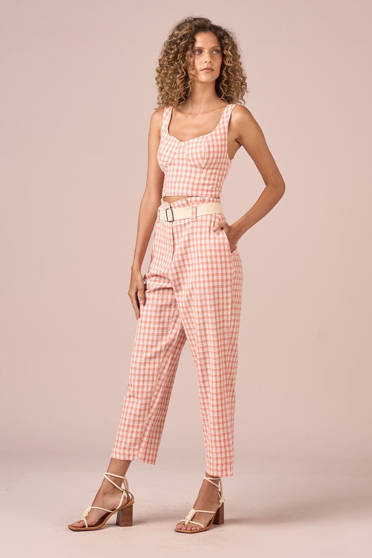 CROPPED LINHO VICHY LUREX - SUMMER PP - SUMMER - 223929