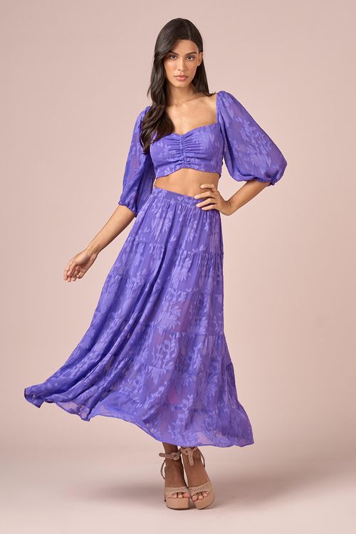 SAIA BABADO CHIFFON - VIOLETA