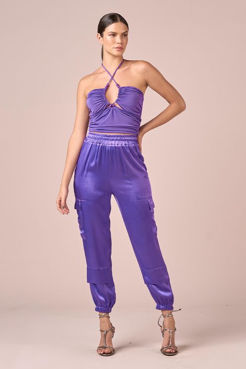 CALCA CETIM JOGGING CARGO - VIOLETA