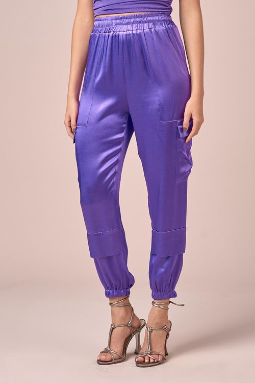 CALCA CETIM JOGGING CARGO - VIOLETA