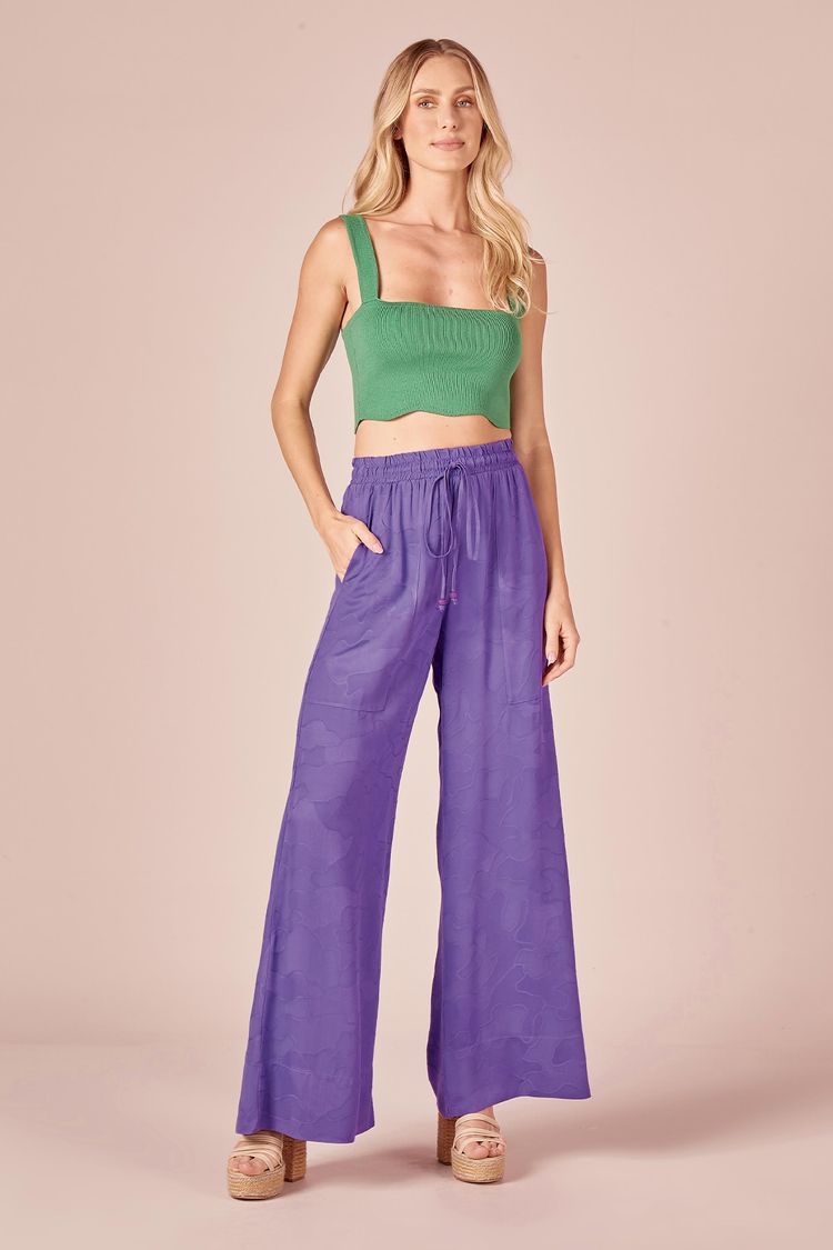 CALCA RETA VISCOSE DESENHOS - VIOLETA PP - VIOLETA - 228129