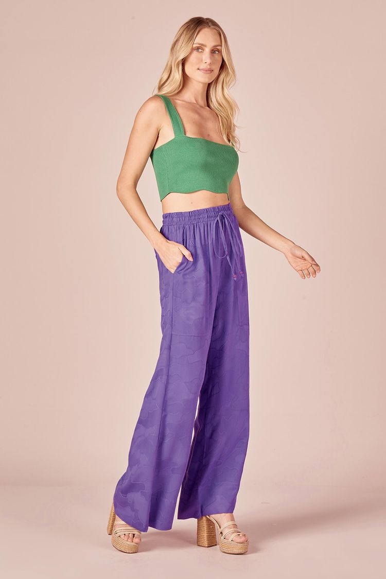 CALCA RETA VISCOSE DESENHOS - VIOLETA PP - VIOLETA - 228134