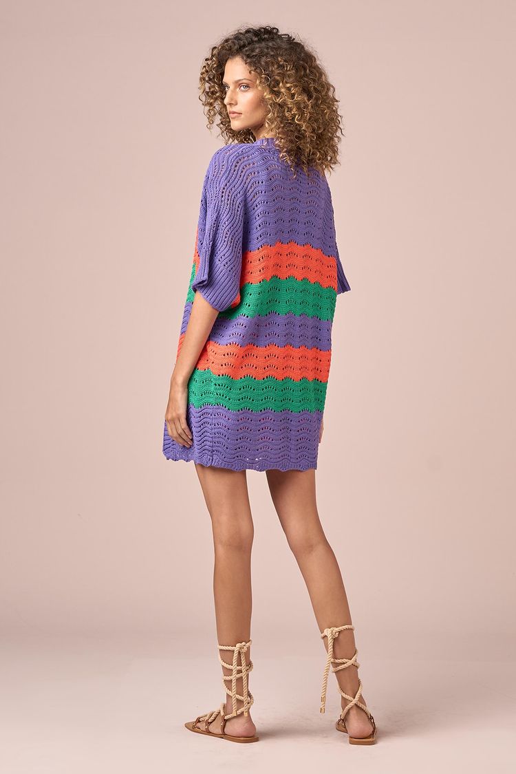KIMONO ONDAS TRICOT - VIOLETA P - VIOLETA - 228391
