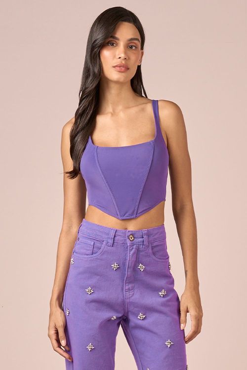 TOP CORSET TULE ESTRUTURADO - VIOLETA