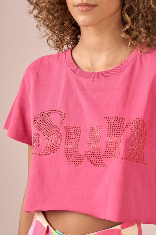 T- SHIRT SILK SUN - ROSA ACESO