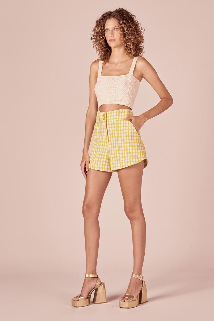 SHORT LINHO VICHY - GOLD P - GOLD - 230263