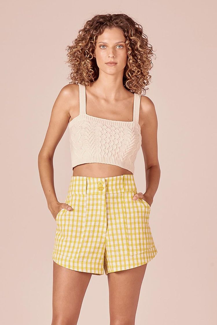 SHORT LINHO VICHY - GOLD P - GOLD - 230350