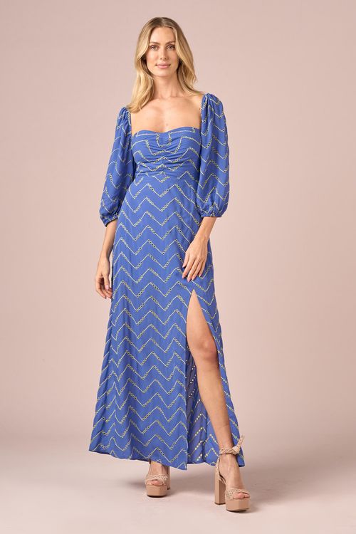 VESTIDO LONGO LAISE ZIG ZAG-ANIL