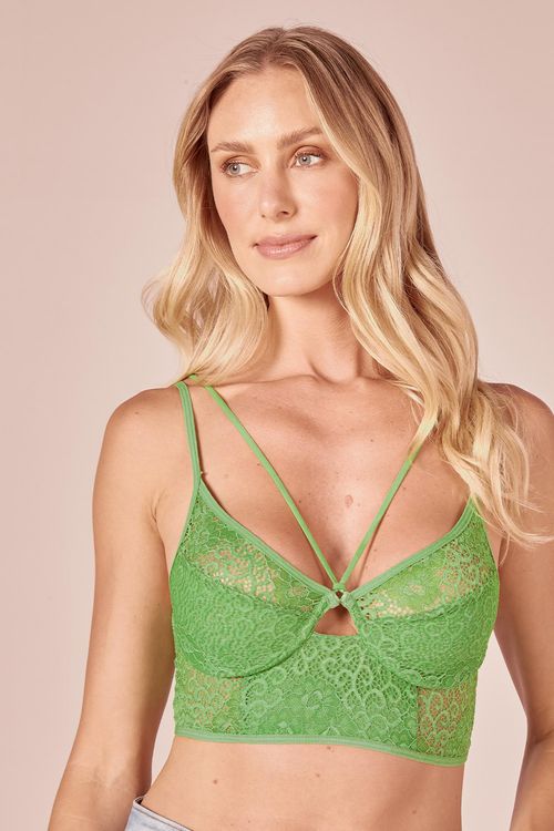 TOP RENDA C/ ARO - LIME