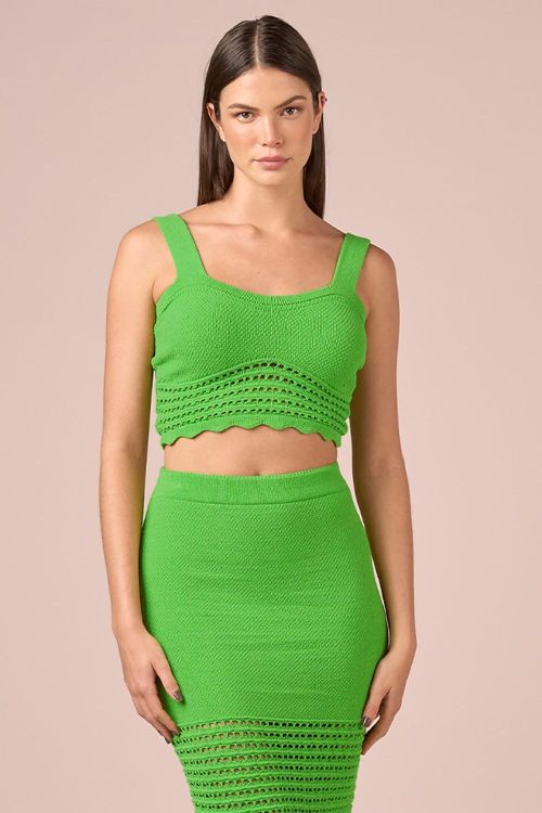 TOP TRICOT. -LIME