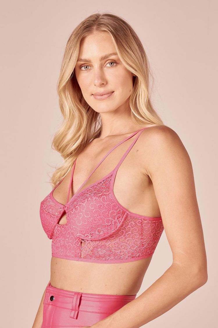 TOP RENDA C/ ARO - CARMIM P - CARMIM - 232034