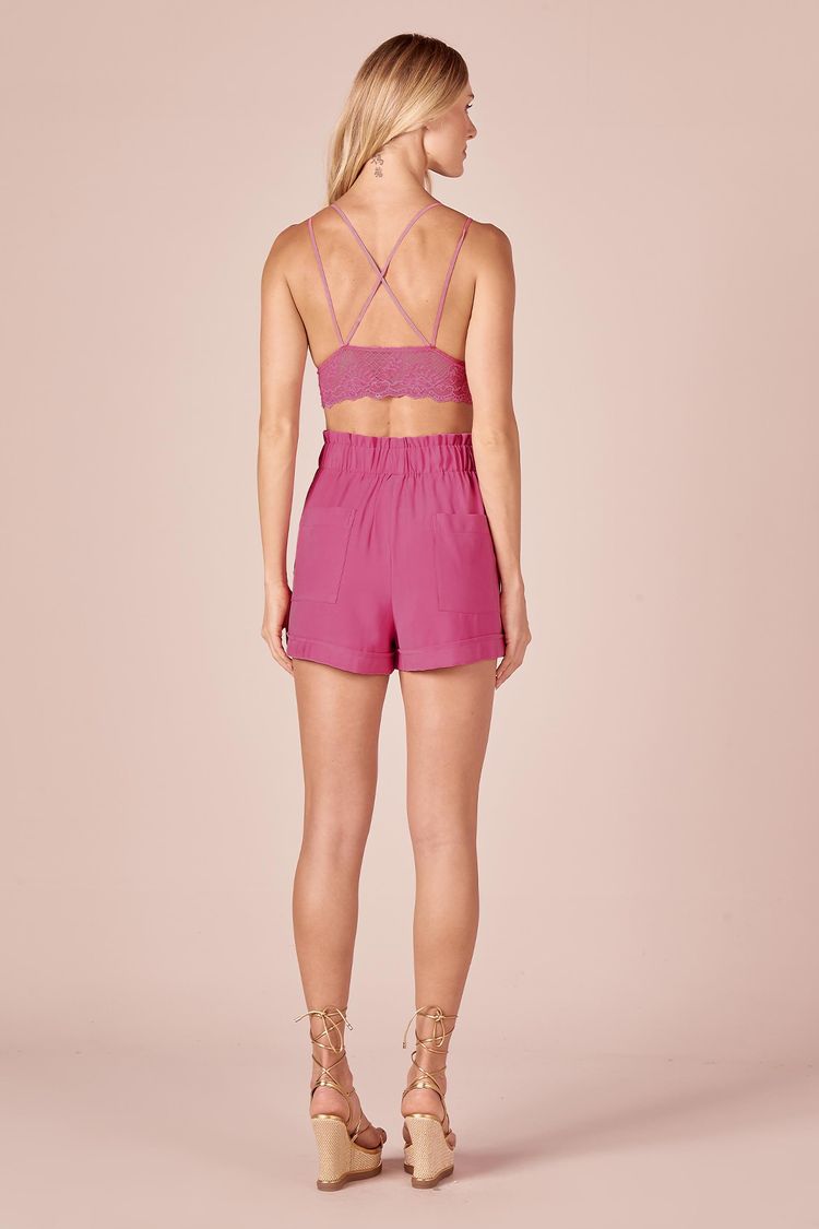 SHORT COM CINTO -ROSA PP - ROSA - 232235